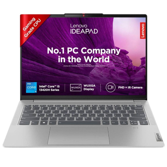 Lenovo IdeaPad Slim 5 13th Gen Intel Core i5 13420H 14"(35.5cm) WUXGA IPS Laptop (16GB/512GB SSD/Win 11/MSO 21/Backlit KB/FHD Camera/1Yr ADP Free/Alexa/3 Month Game Pass/Cloud Grey/1.46Kg)